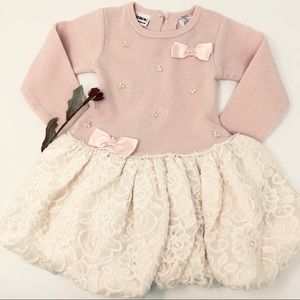 3/$33 Blueberi Boulevard | Bubble Dress w Lace 2T